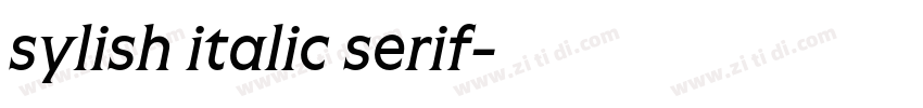 sylish italic serif字体转换